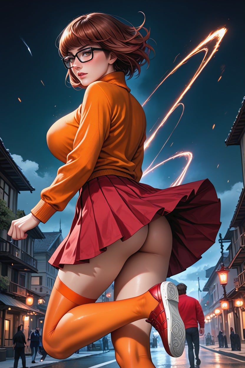 Rear View, Seductive Pose, Floating In The Air Hentai AI Porn