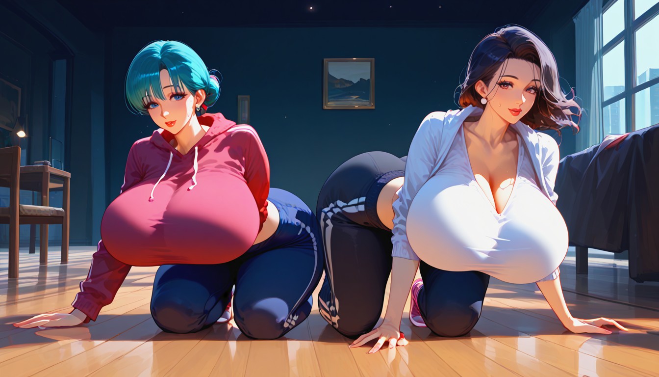 Sport Clothes, Highly Detailed, In Cement Floor MILF AI Porn