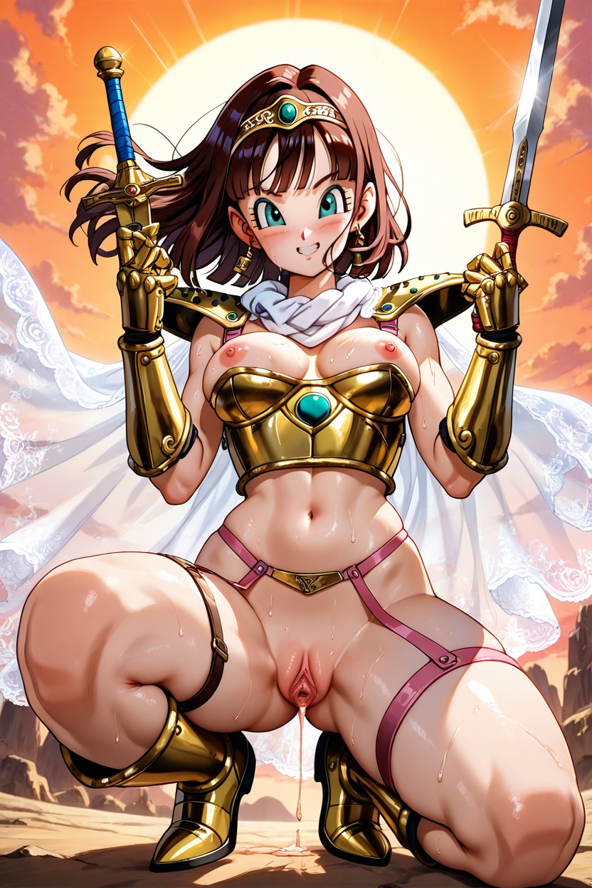 Wind Blowing Cape, Smiling, No Missing Fingers Hentai AI Porn
