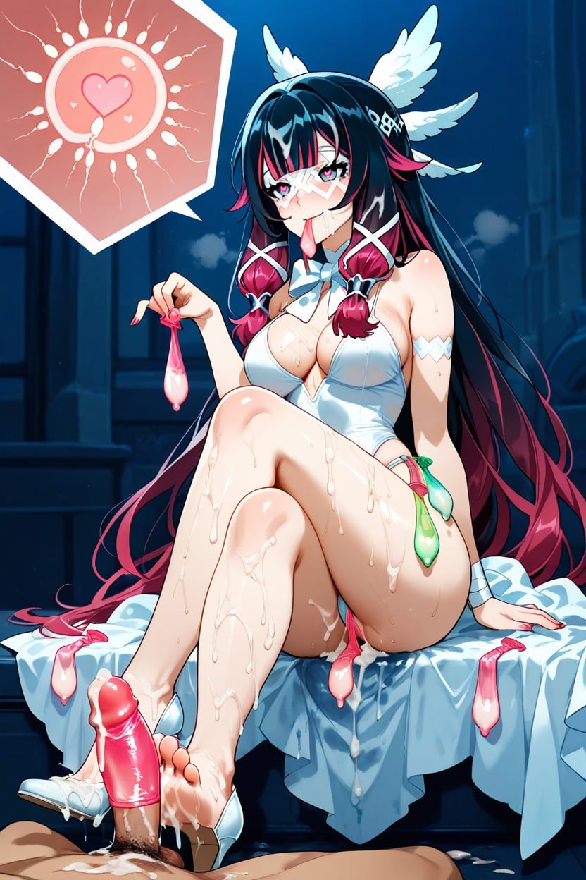 Cam Covered Clothes, Cum On Feet, Drenched In Cum Hentai AI Porn