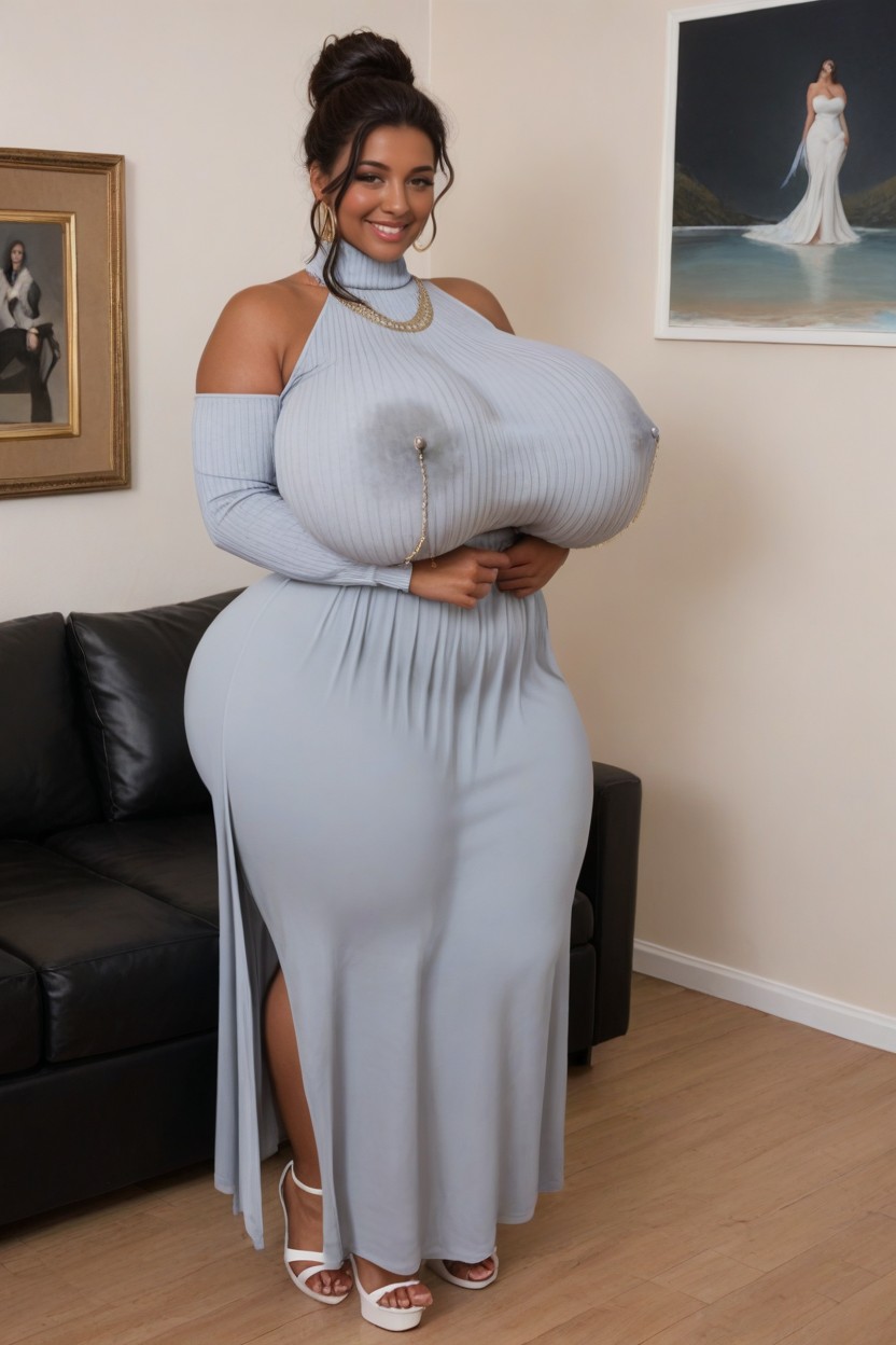 Perfect Face, Gigantic Rounded Breast, Pawg AI Porn