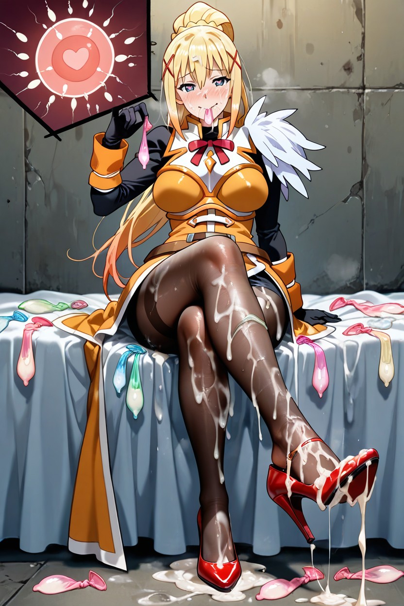 Cum On Penis, Oiled Body, Cum On Legs Hentai AI Porn