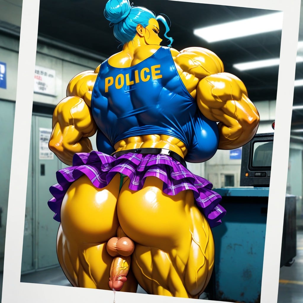 Yellow Skin, Rear View, Waist Shot Hentai AI Porn