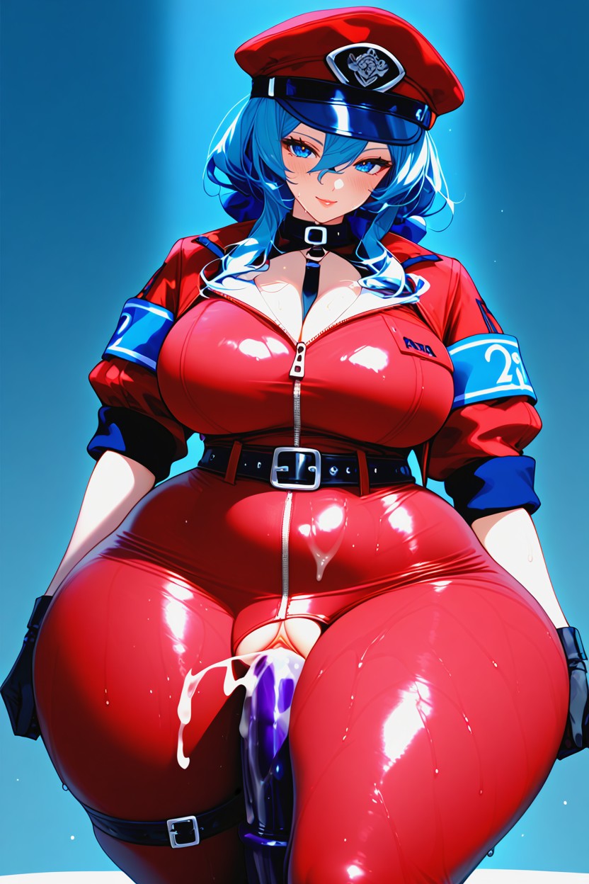 Bike Shorts, Zipper, Chubby Tummy Hentai AI Porn