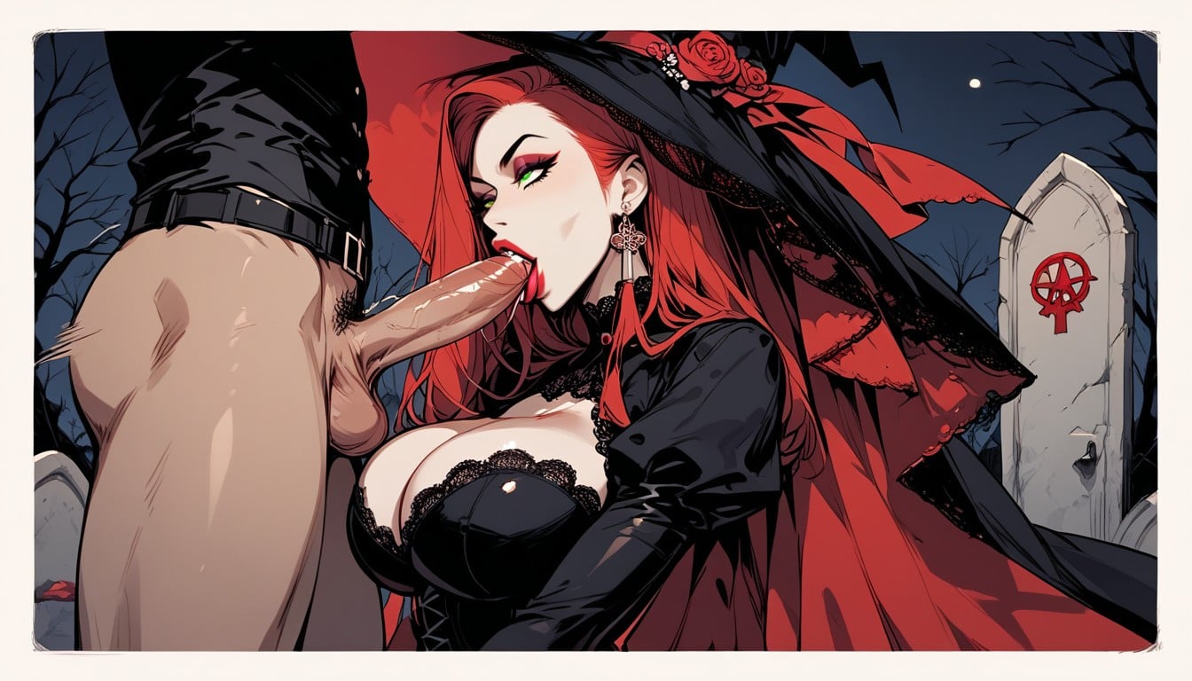 Hourglass, Busty Lips In Pink Red Lipstick, Night AI Porn