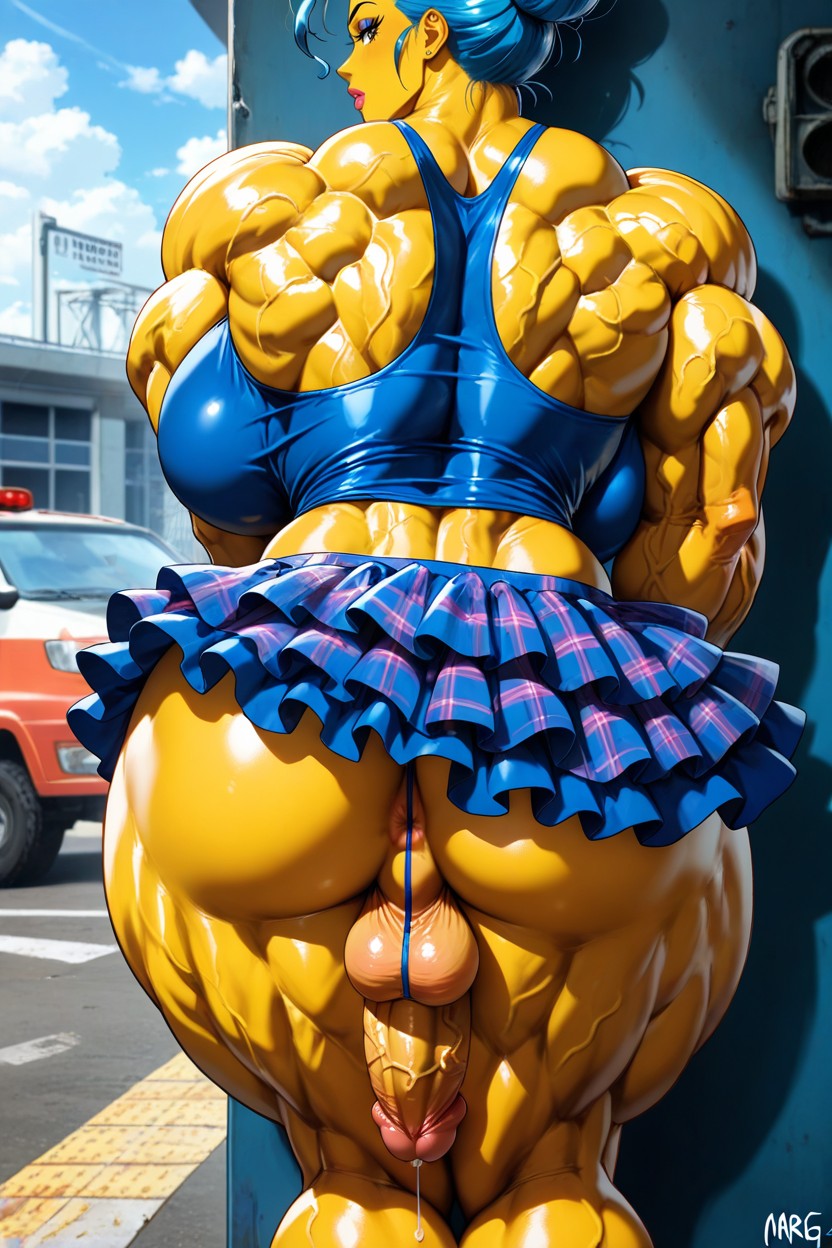 Mini Skirt, Police Costume, Erection Hentai AI Porn