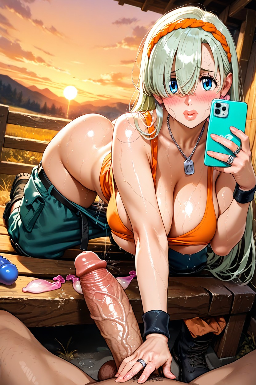 Large Natural Breasts, Big Lips, Horny AI Porn