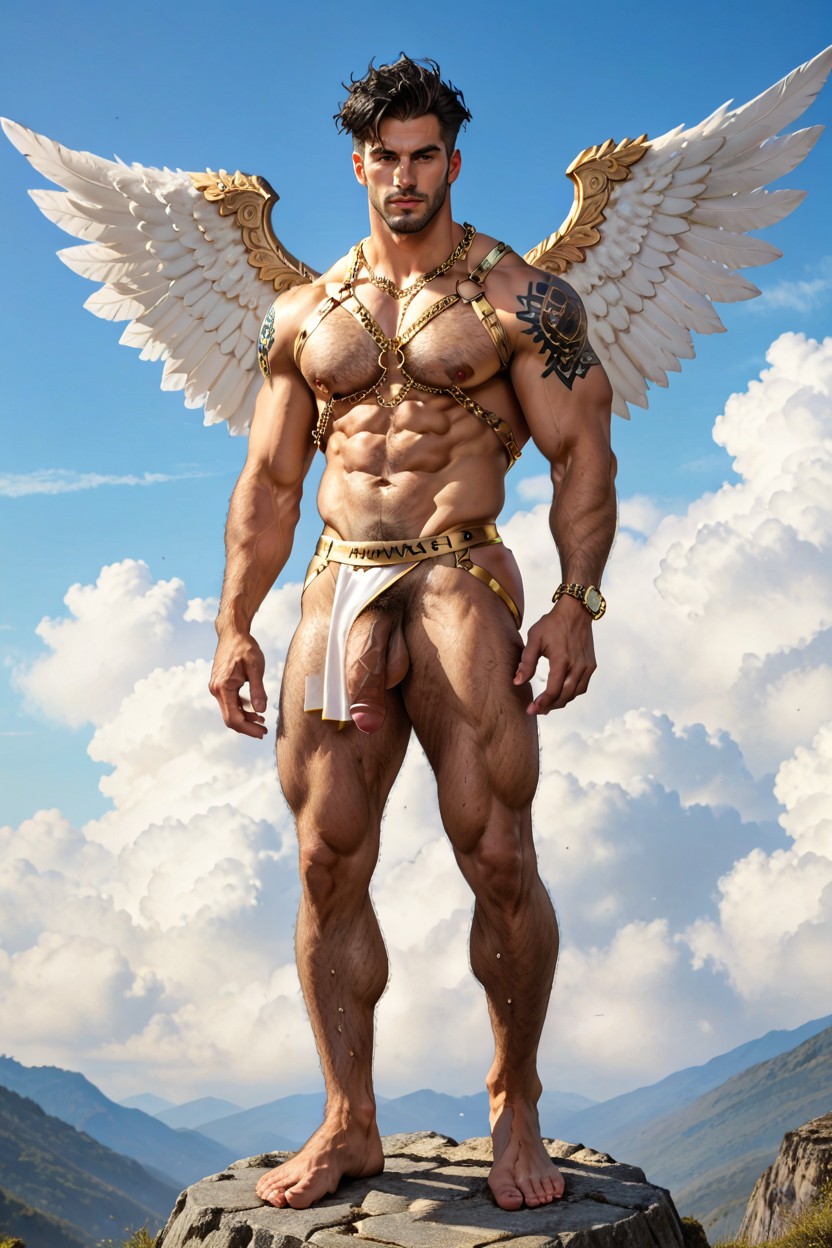 Angel, Strong Lines, Hdr AI Gay Porn