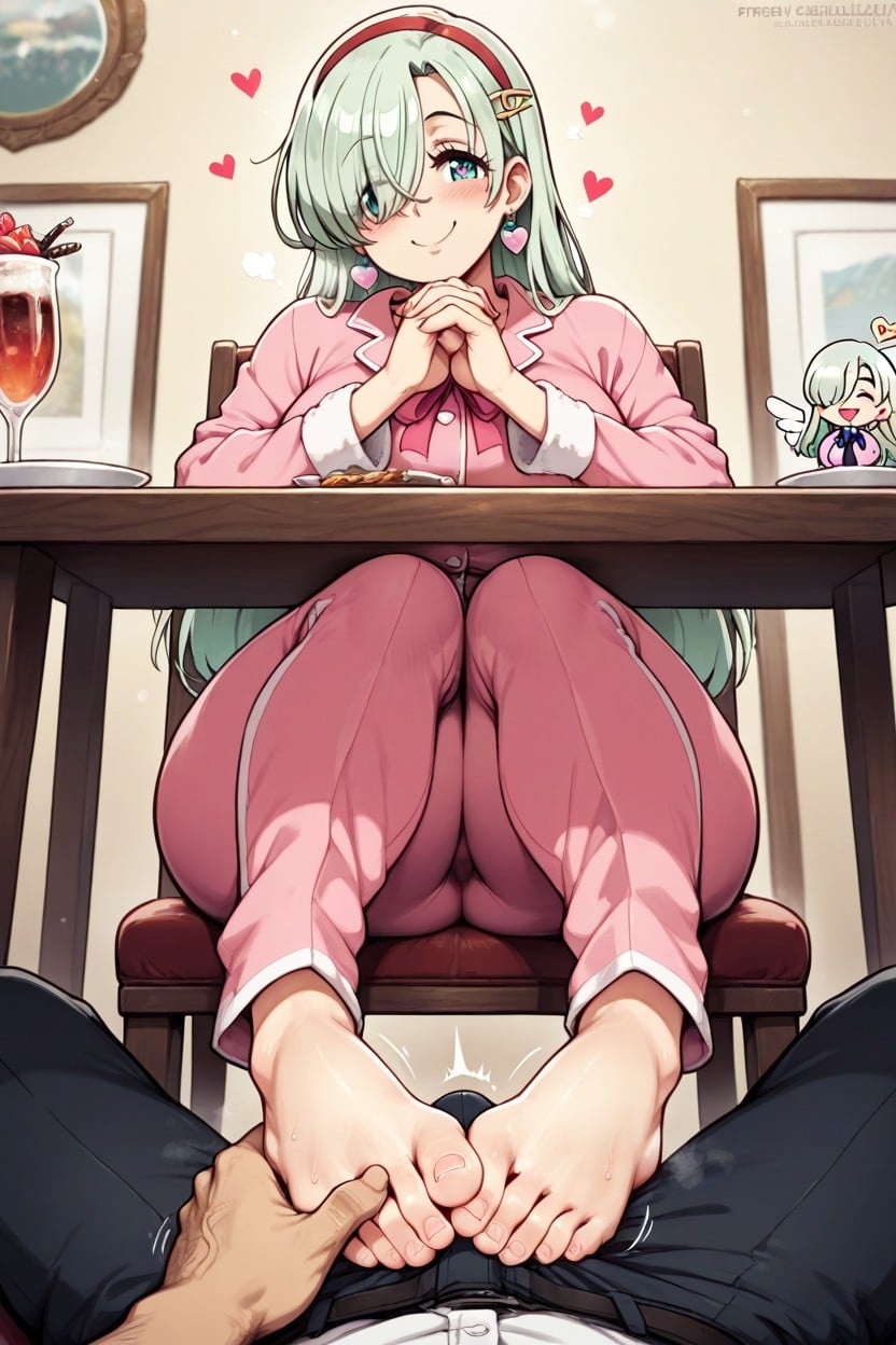 25+, Barefoot, She Is Sitting On A Chair AI Porn