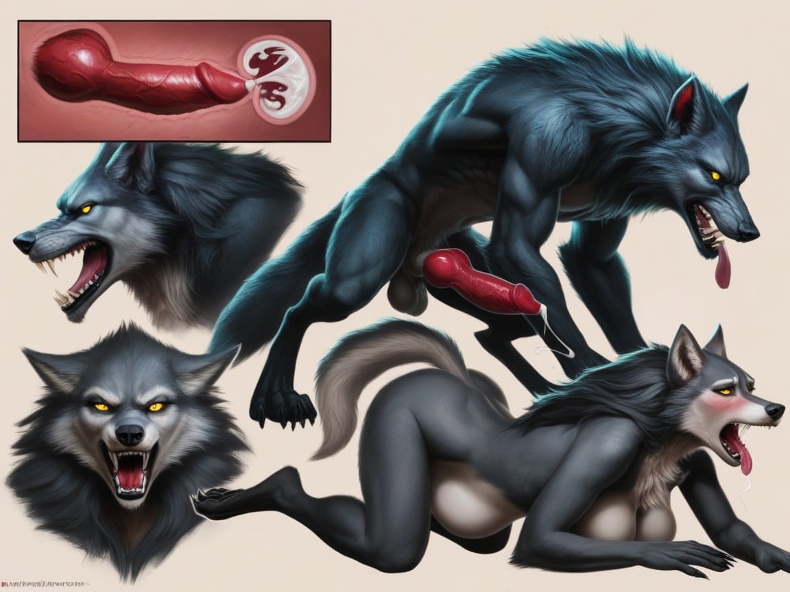 Chest To Back, Heads Close To Each Other, Knot Furry AI Porn