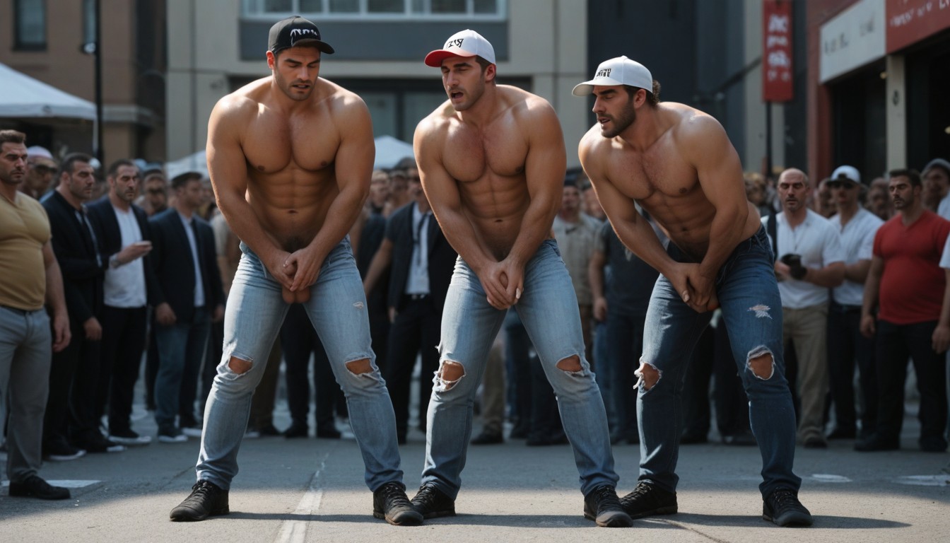Surprised, Pecs, Closed Eyes AI Gay Porn