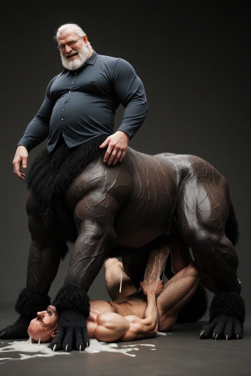Oversized Muscles, Hyper Furry Body, Massive Cock AI Gay Porn