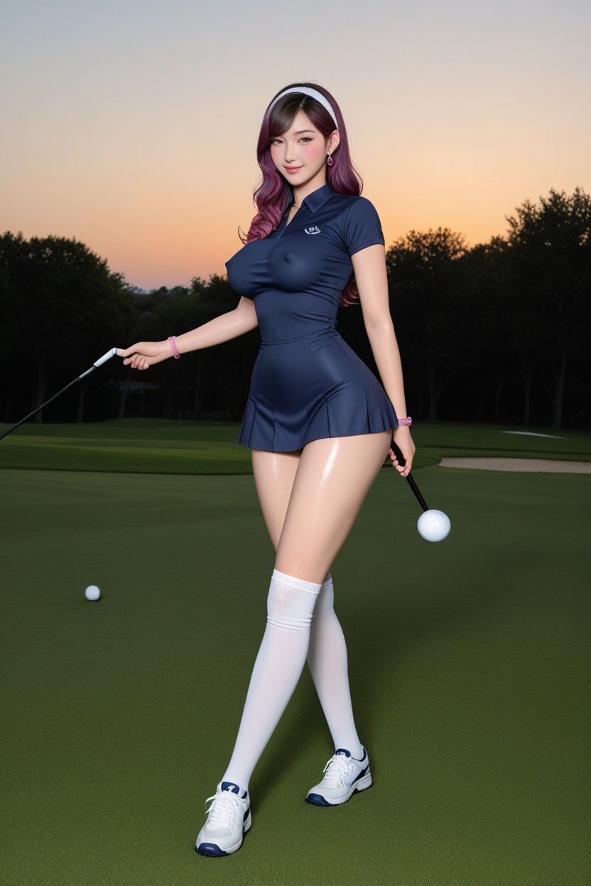 Braided Hair From The Start, Hyper Wide Hips, Permed Hair Asiatischer KI Porno