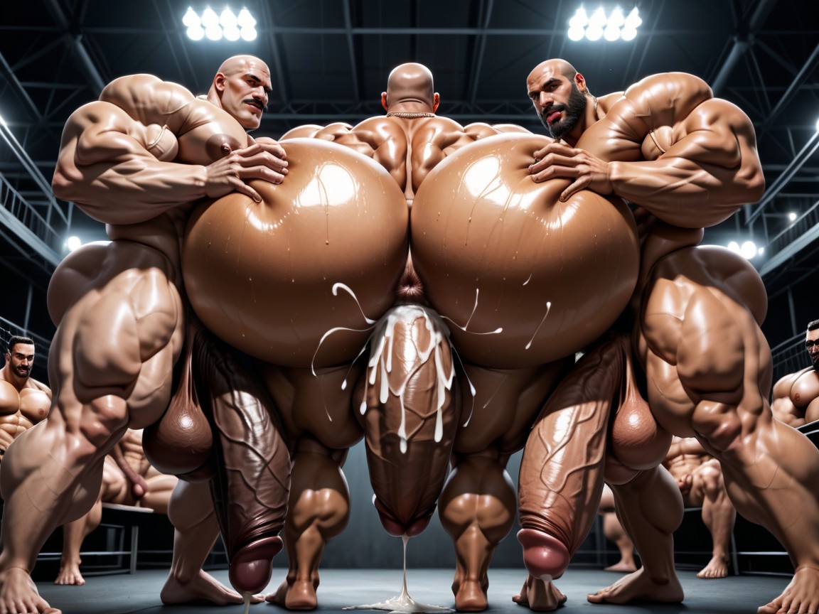 Sweaty, Full Body, Manbald AI Gay Porn