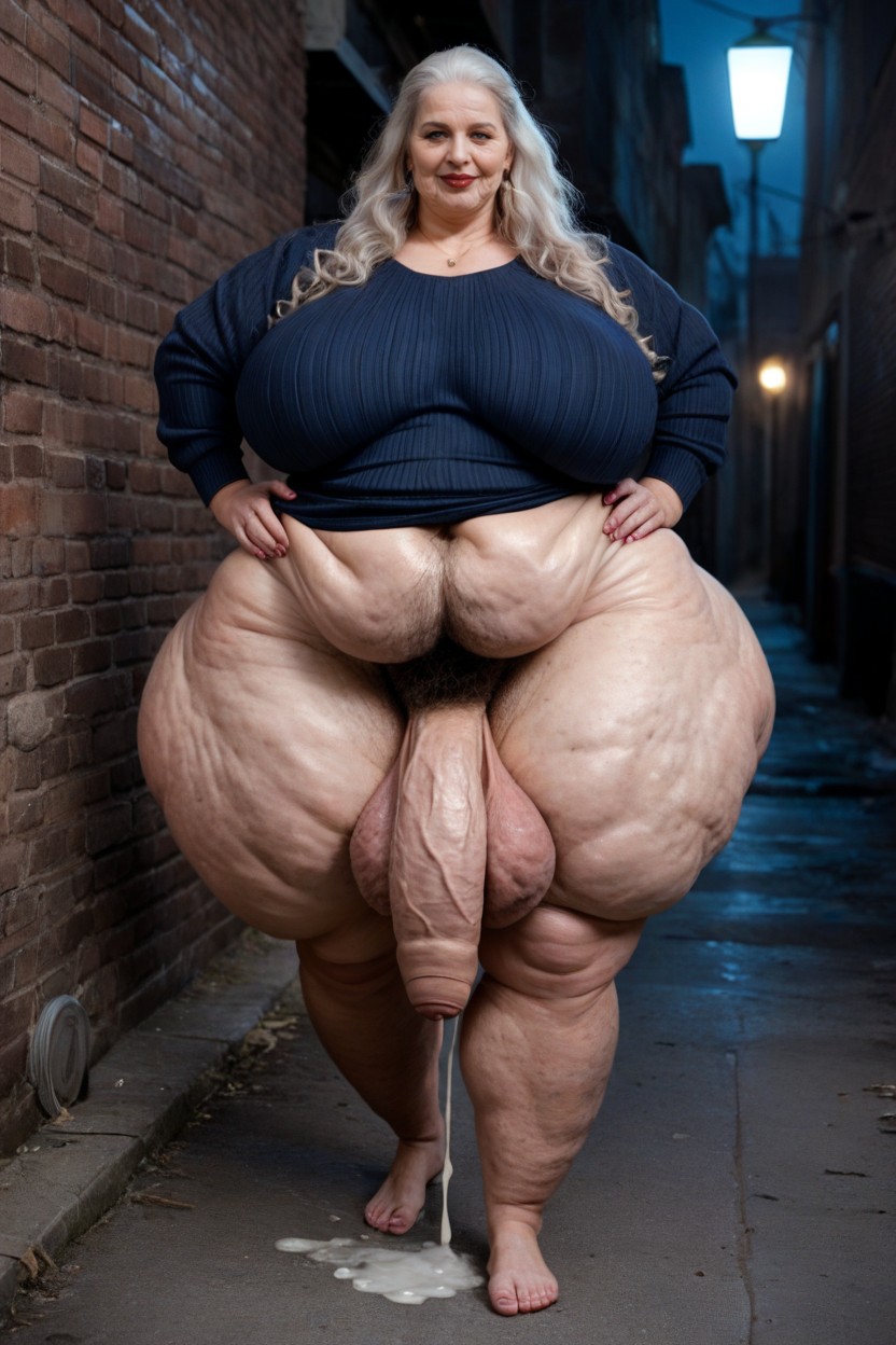 Hard Shadow, Outdoors, Cellulite Arms AI Porn