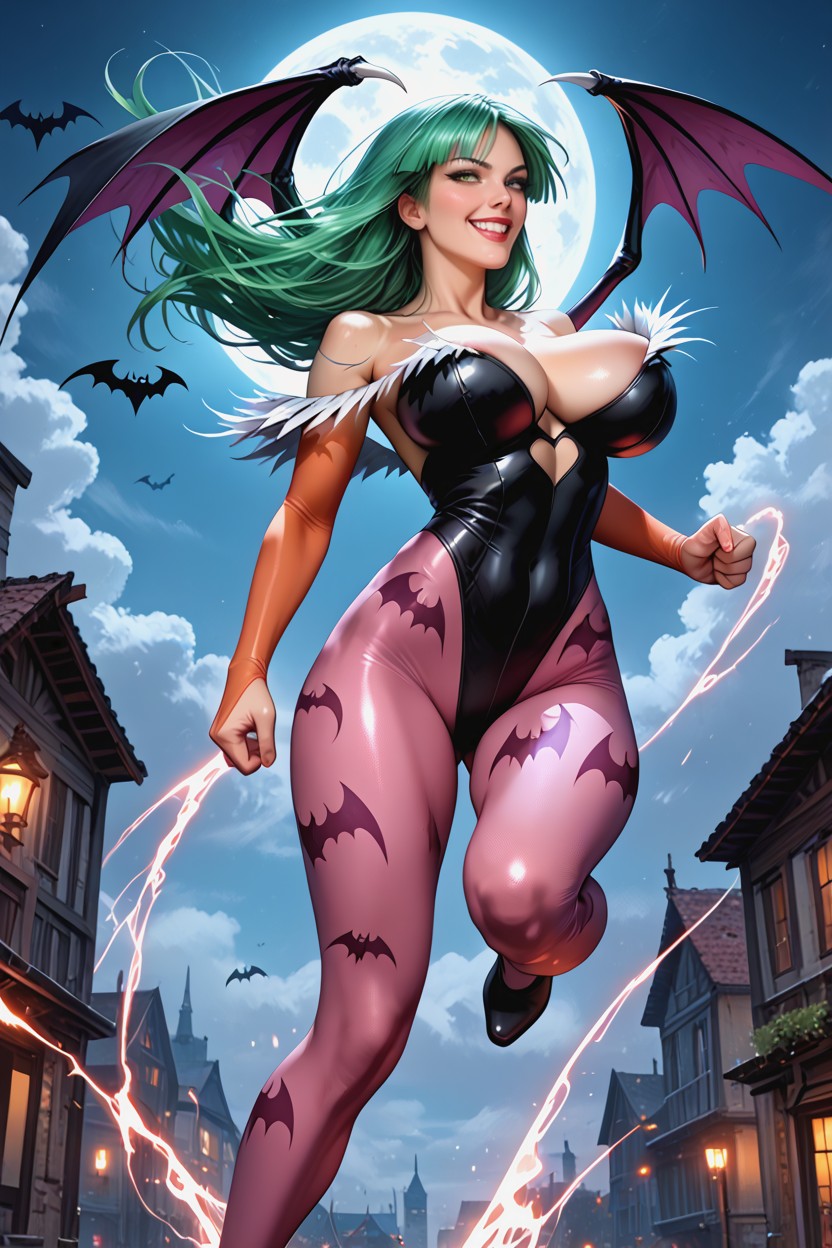 Blushing, Head Bat Wing, Bat Wings On The Back Hentai AI Porn