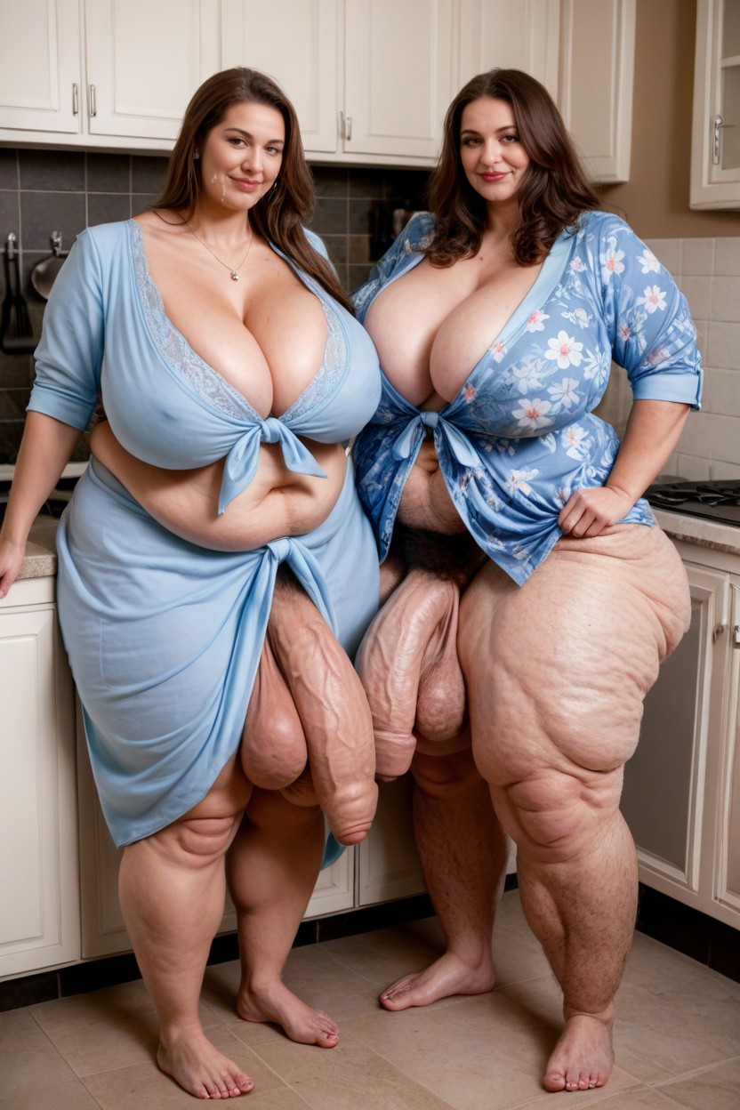 Obese Flabby Fat, Ssbbw, Cumming Into Coffee Mug AI Porn