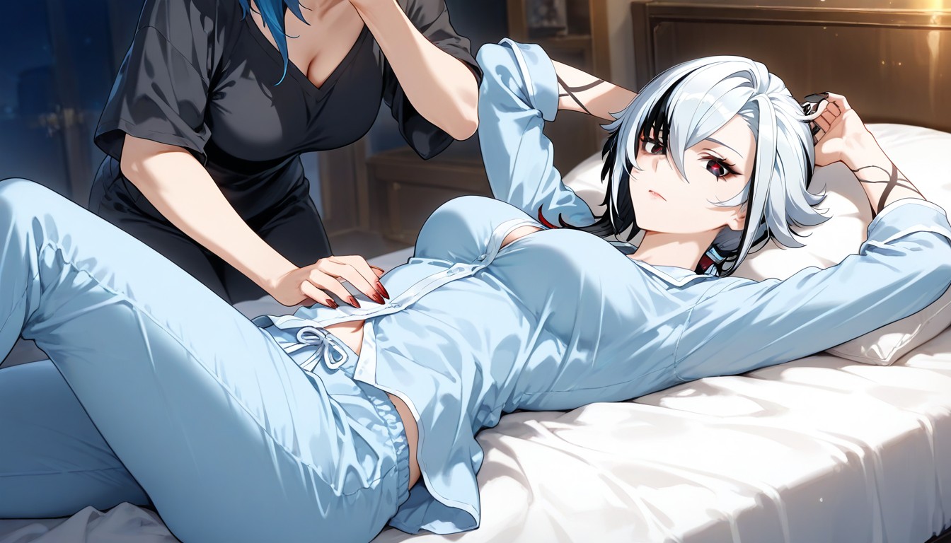 Fair Skin, Bedroom, Short Length Hentai AI Porn