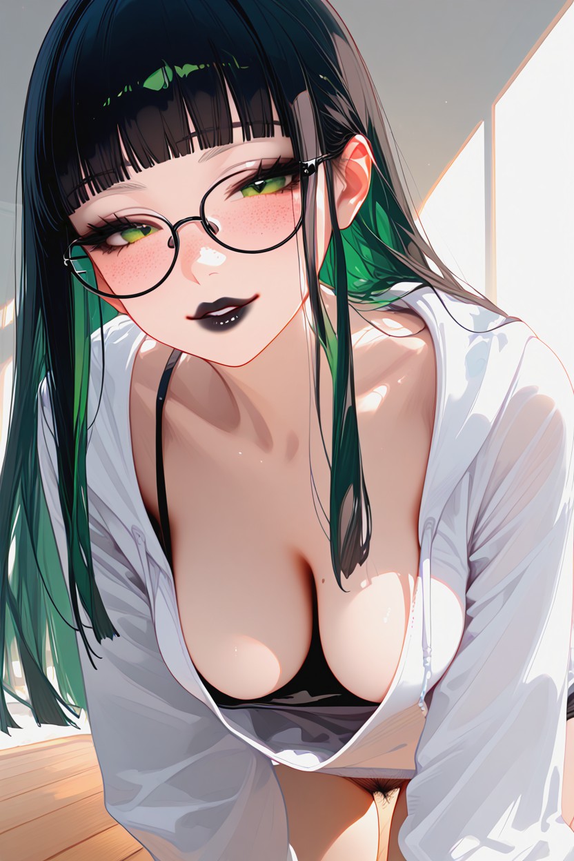Rounded Breast, Pubic Hair, Blush Hentai AI Porn