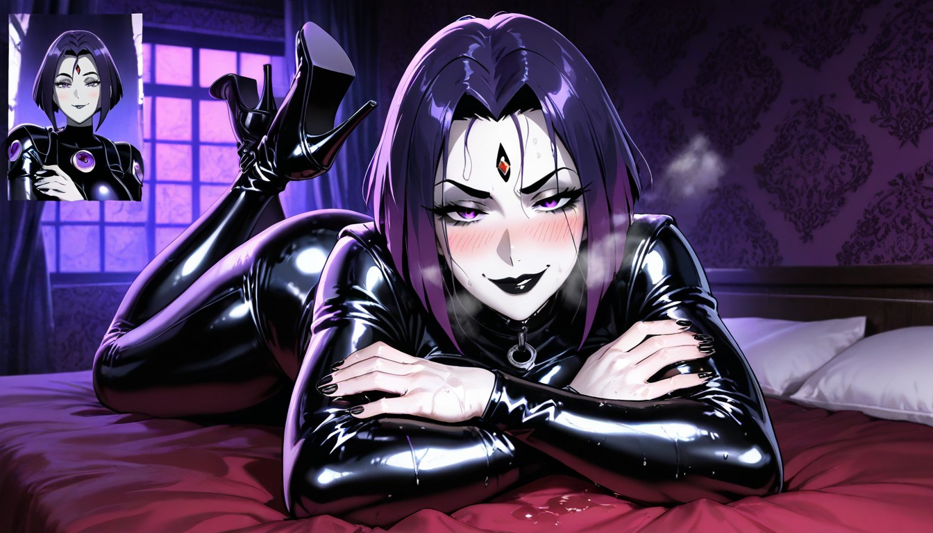 Full Body Latex Suit, Dark Lighting, Extreme Close Up Hentai AI Porn