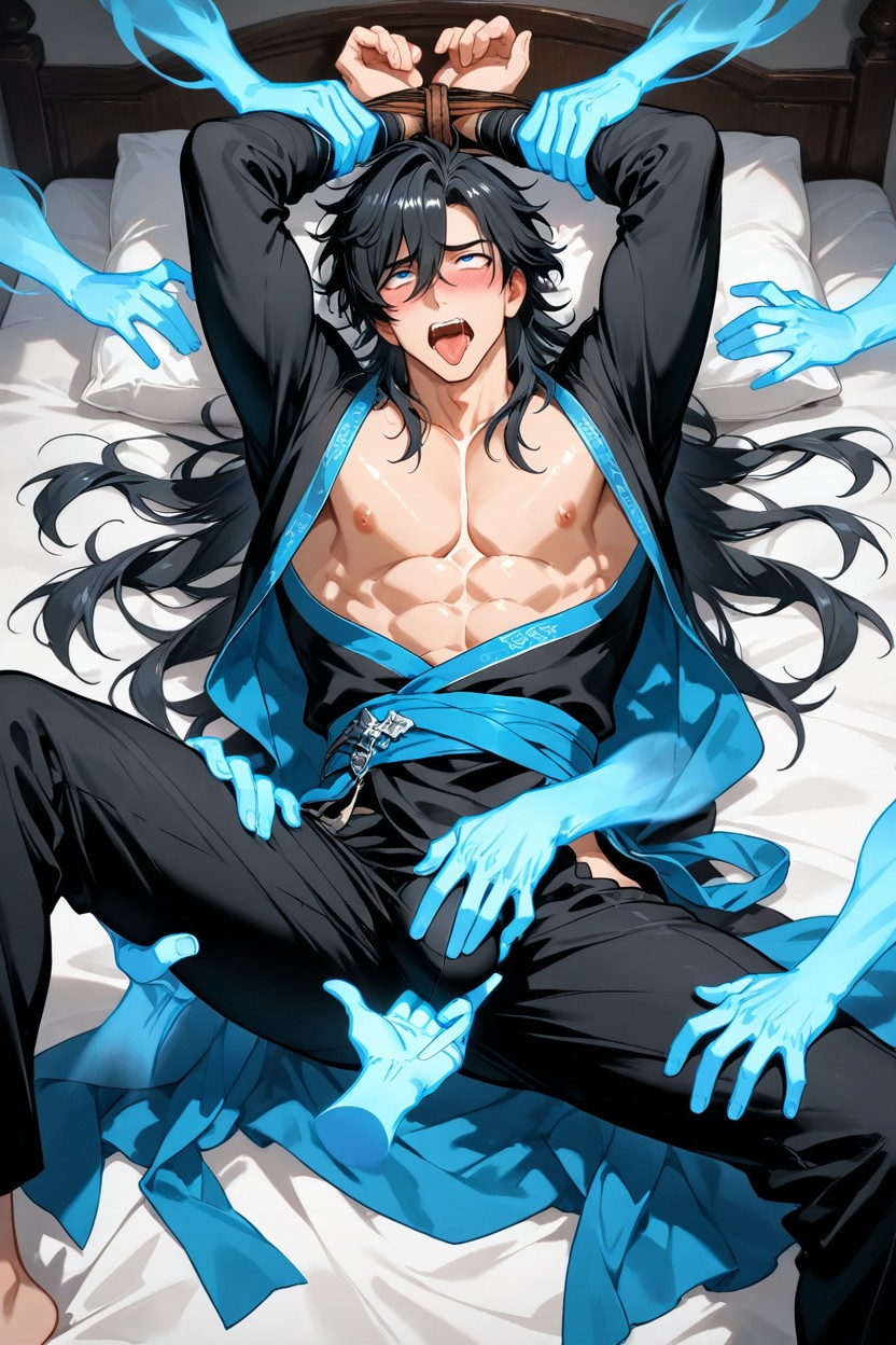 Ahegao, In Ancient Room, Ghost Arms AI Gay Porn