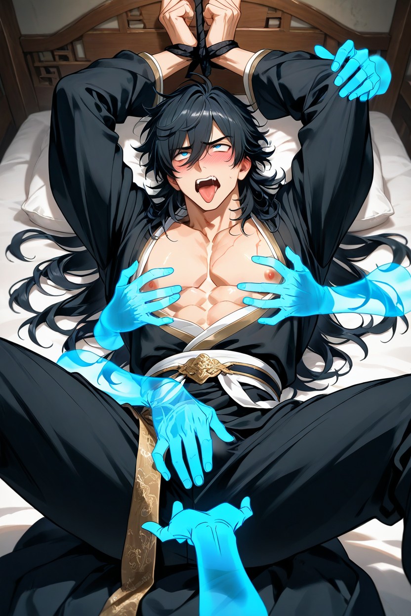 Yaoi, Slightly Puffy Top Of Head, Mingwa Art Style AI Gay Porn