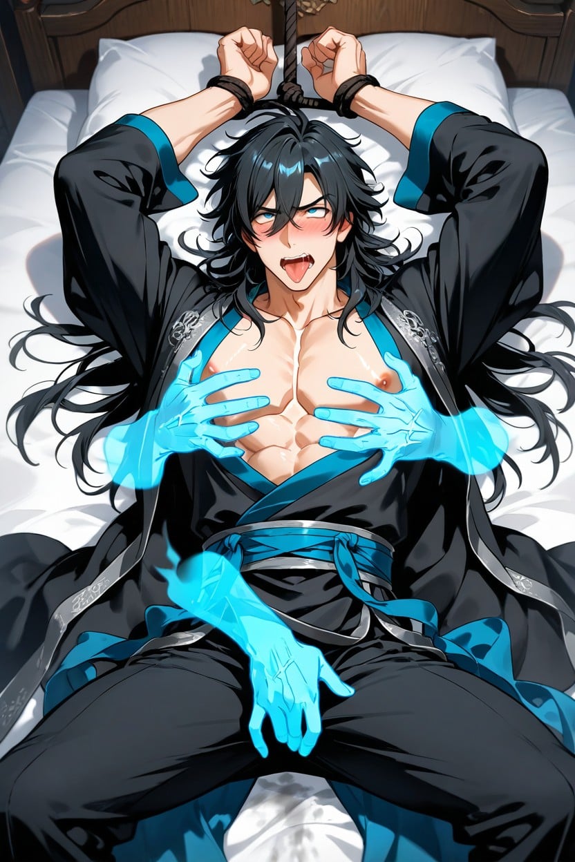 Glaring, Ahegao, Arms Up AI Gay Porn