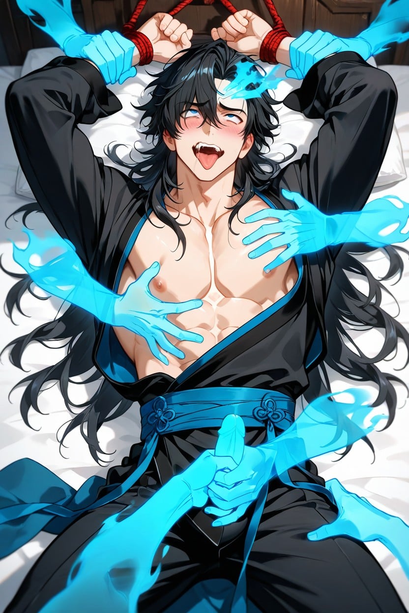 In Ancient Room, Hanfu, Black Hair AI Gay Porn