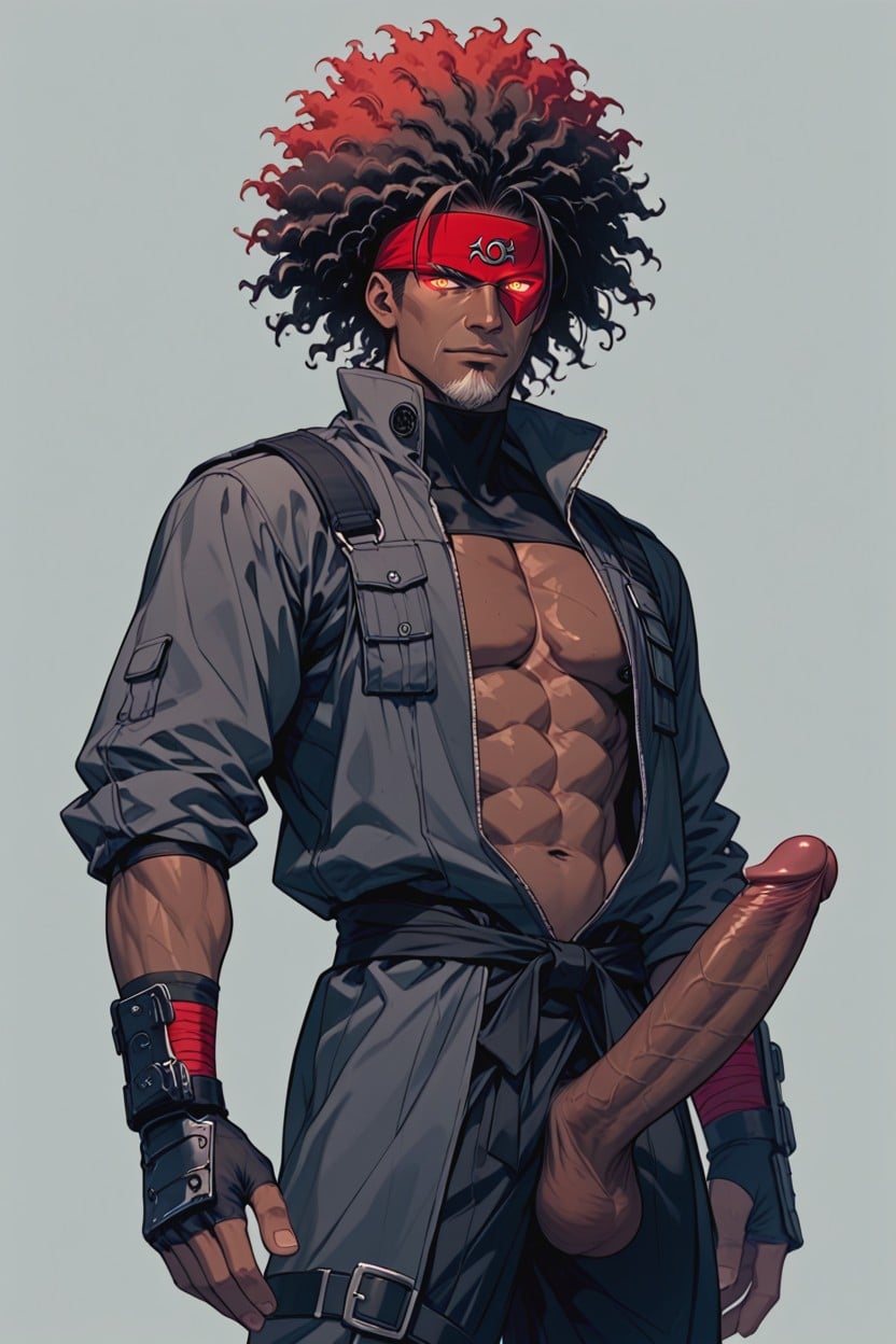 Afro, African Man, Red Hair AI Gay Porn
