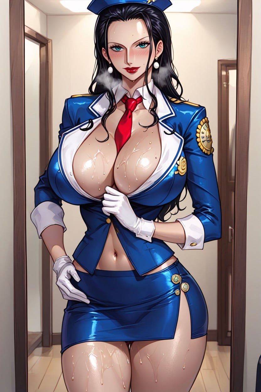 Heavy Breathing, Nico Robin From One Piece, Sultry Hentai AI Porn