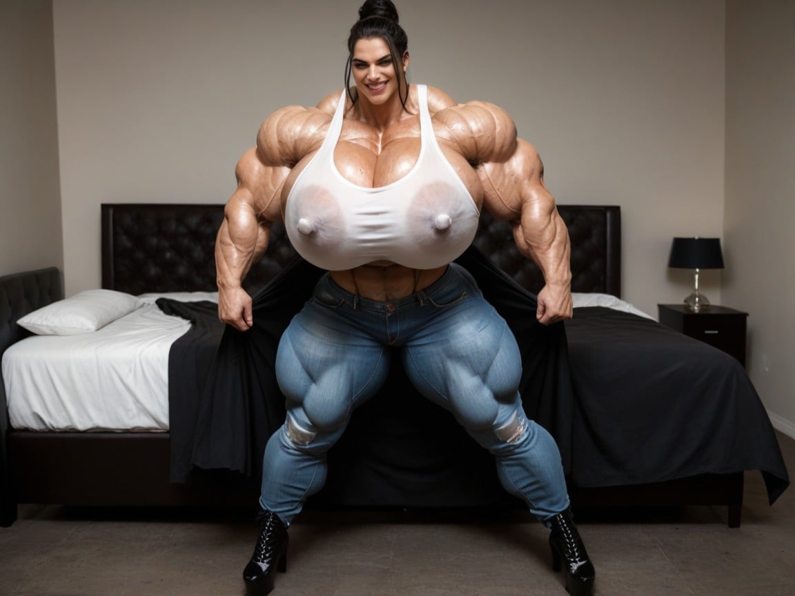 Smug Expression, Voluptuous, Dense Pubic Hair AI Porn