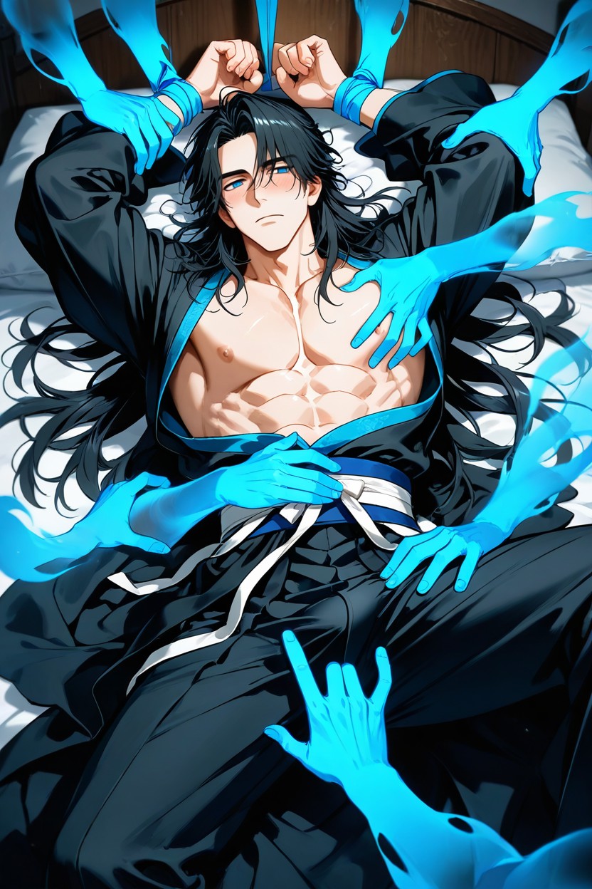 Black Pants, Mingwa Art Style, Tied Up AI Gay Porn