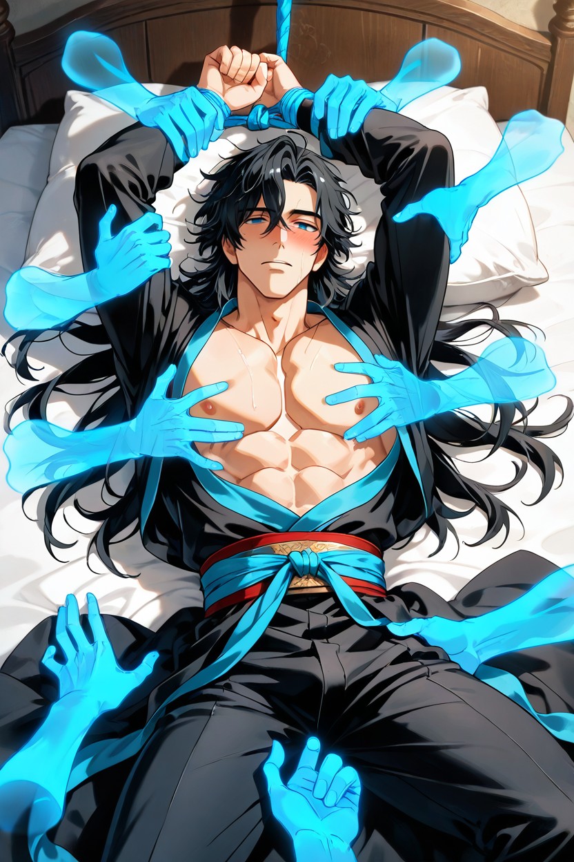 Tied Up, Yaoi, Ghost Arms AI Gay Porn