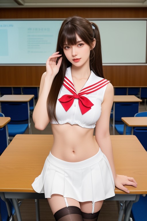 Pussy, Very Lean Body, Looking At Viewer Asian AI Porn