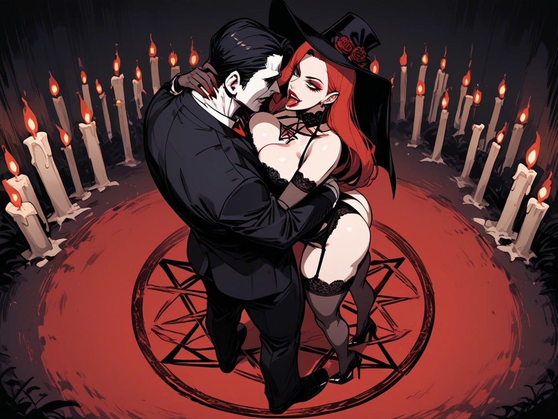 Black Blazer, Break Occult Site, Tight Waist AI Porn