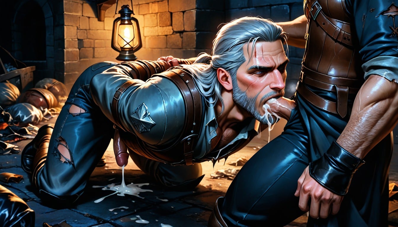 Night, Garbage, Face Covered In Cum AI Gay Porn