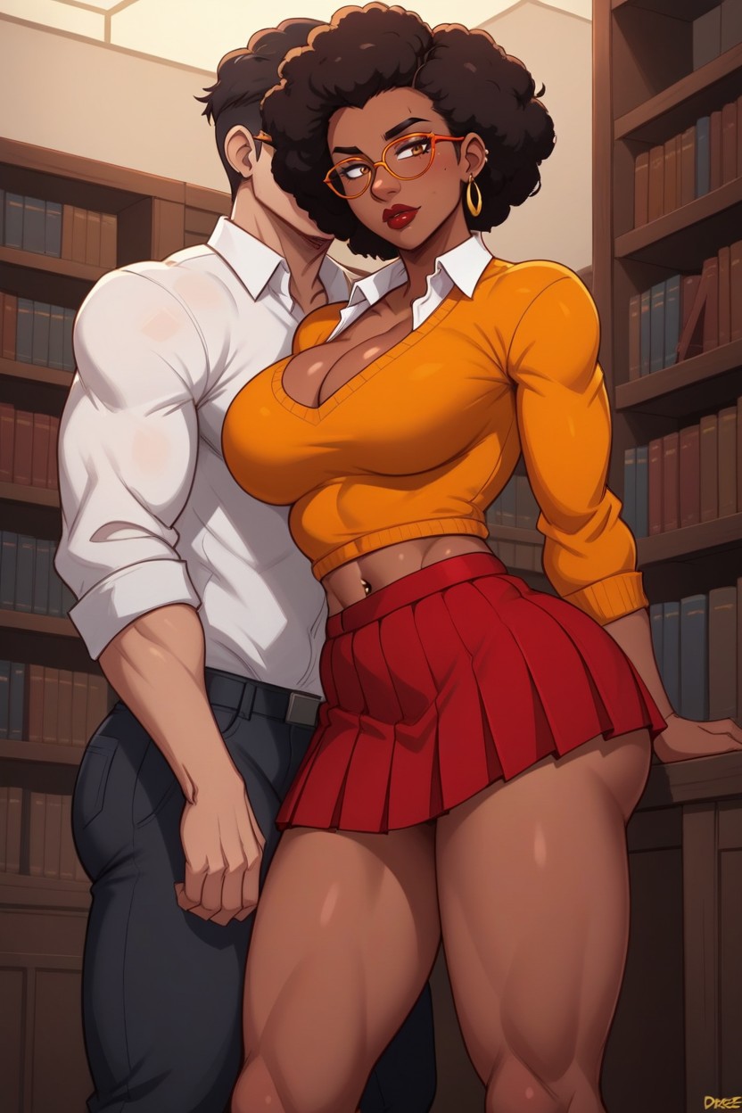 Bubble Butt, Red Skirt, White Male Hentai AI Porn