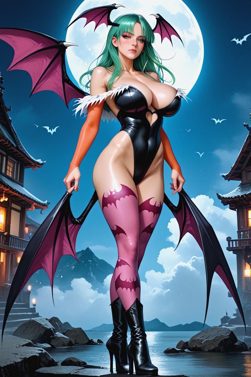 Night, Best Detailed Hair, Arched Back Hentai AI Porn