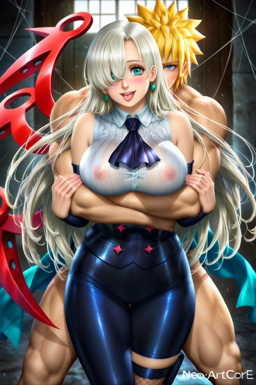 Blue Eye, Smile, Breasts Hentai AI Porn