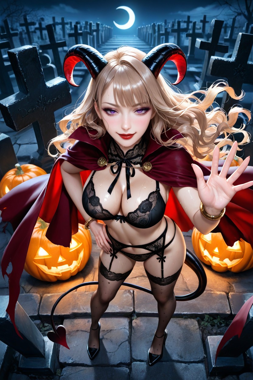 One Hand On Hip, Black Stiletto High Heels, Looking At Viewer Hentai AI Porn