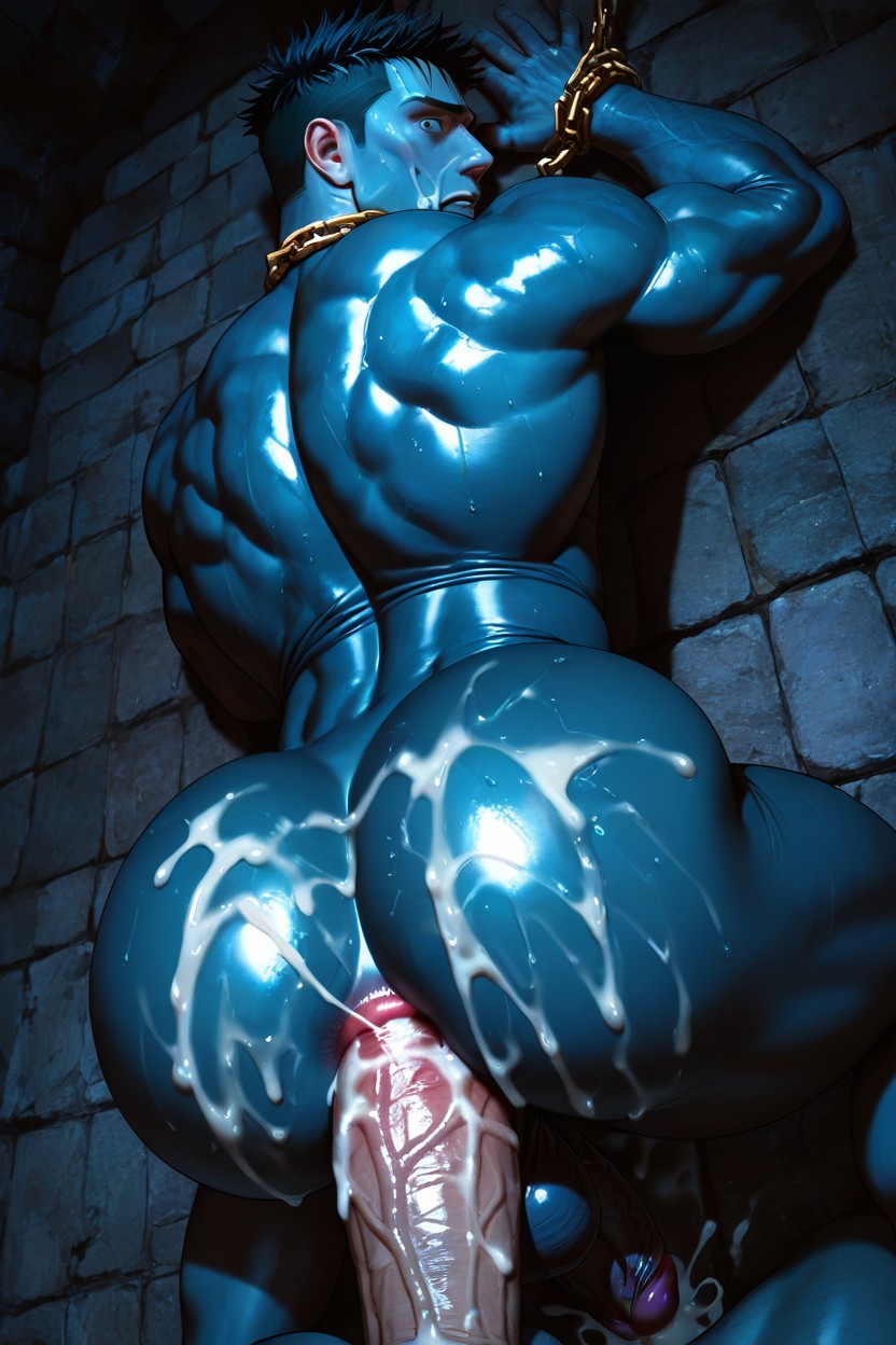 Shocked, Muscle Butt, Jujutsu Kaisen AI Gay Porn