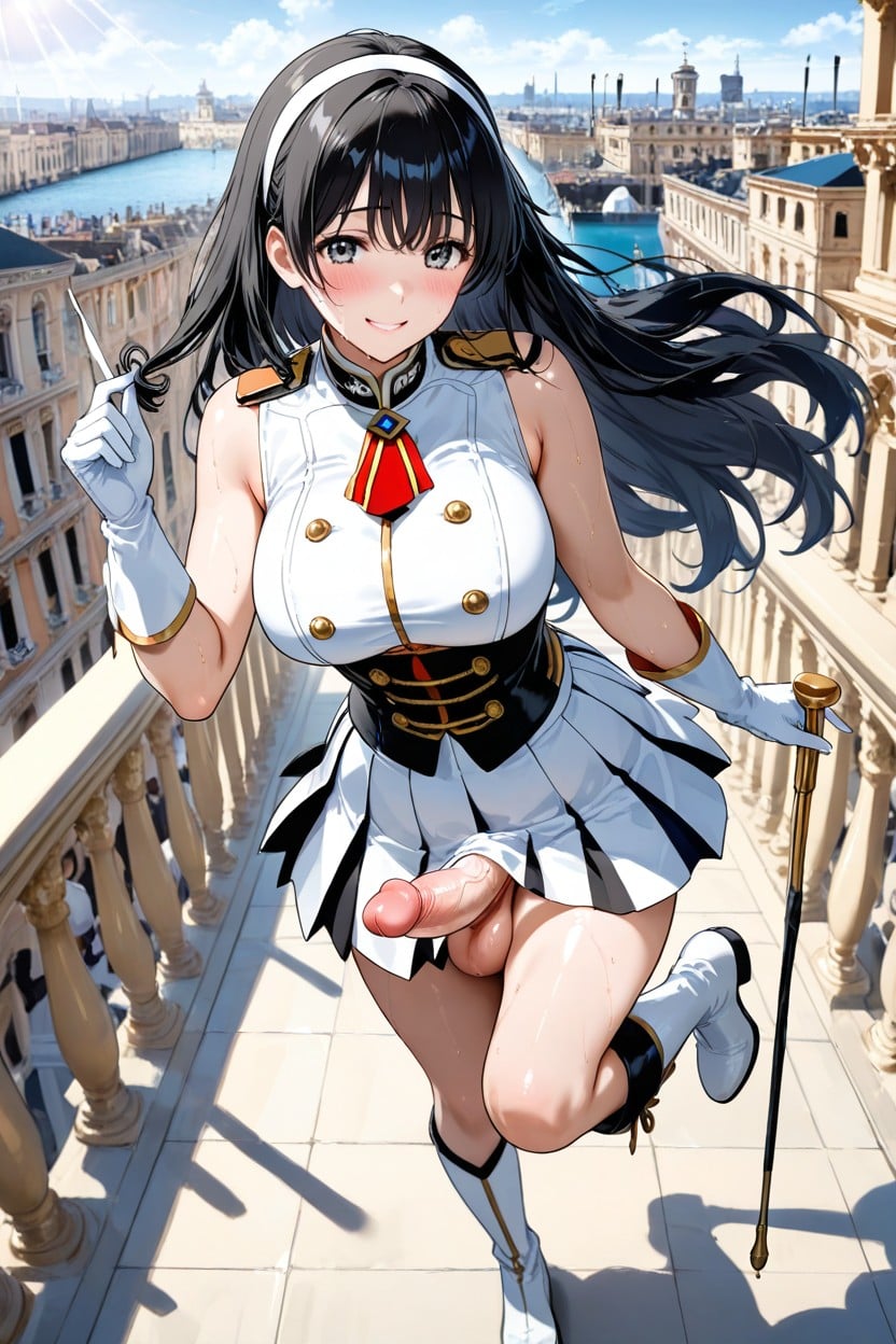 Moist Eyes, Solo, Black An White Corset Hentai AI Porn