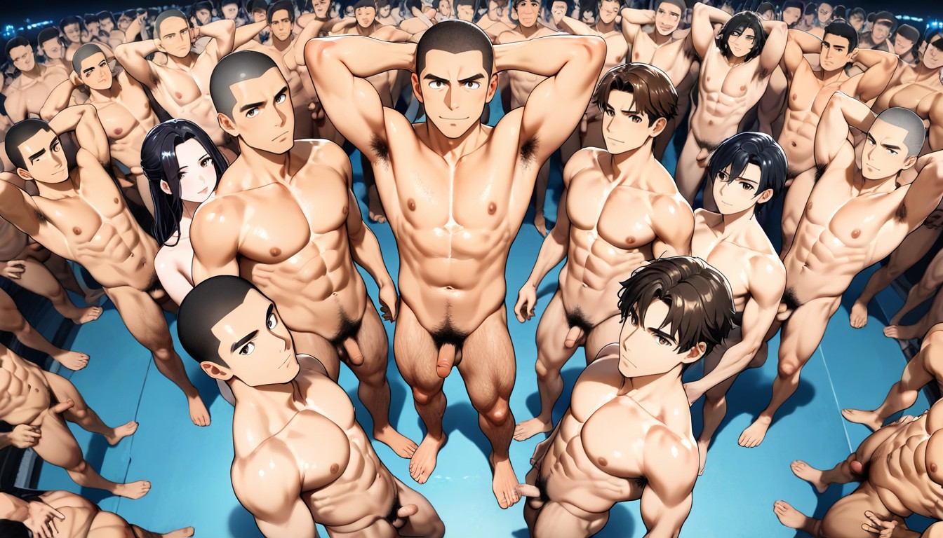 Buzzcut, Front View, 18+ AI Gay Porn