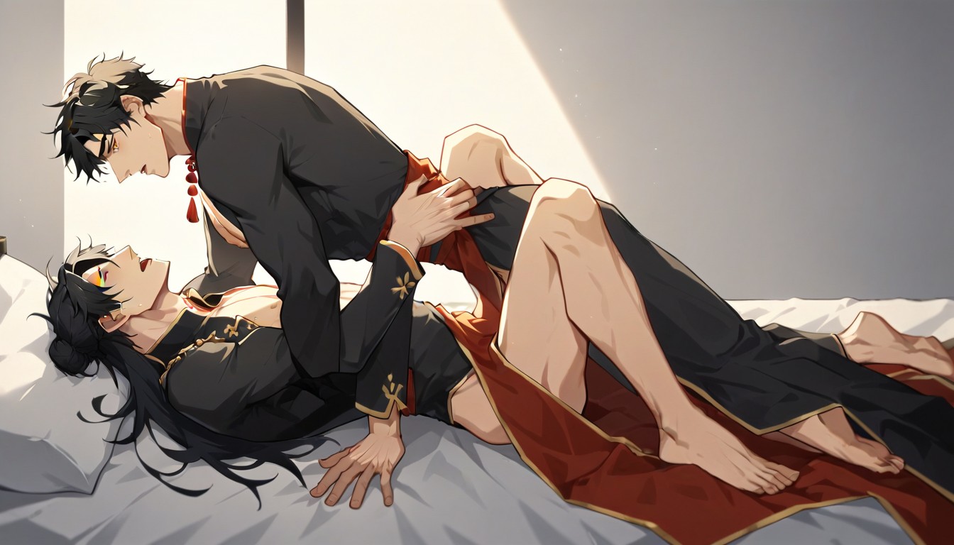 18+, Black Hair, Handsome AI Gay Porn