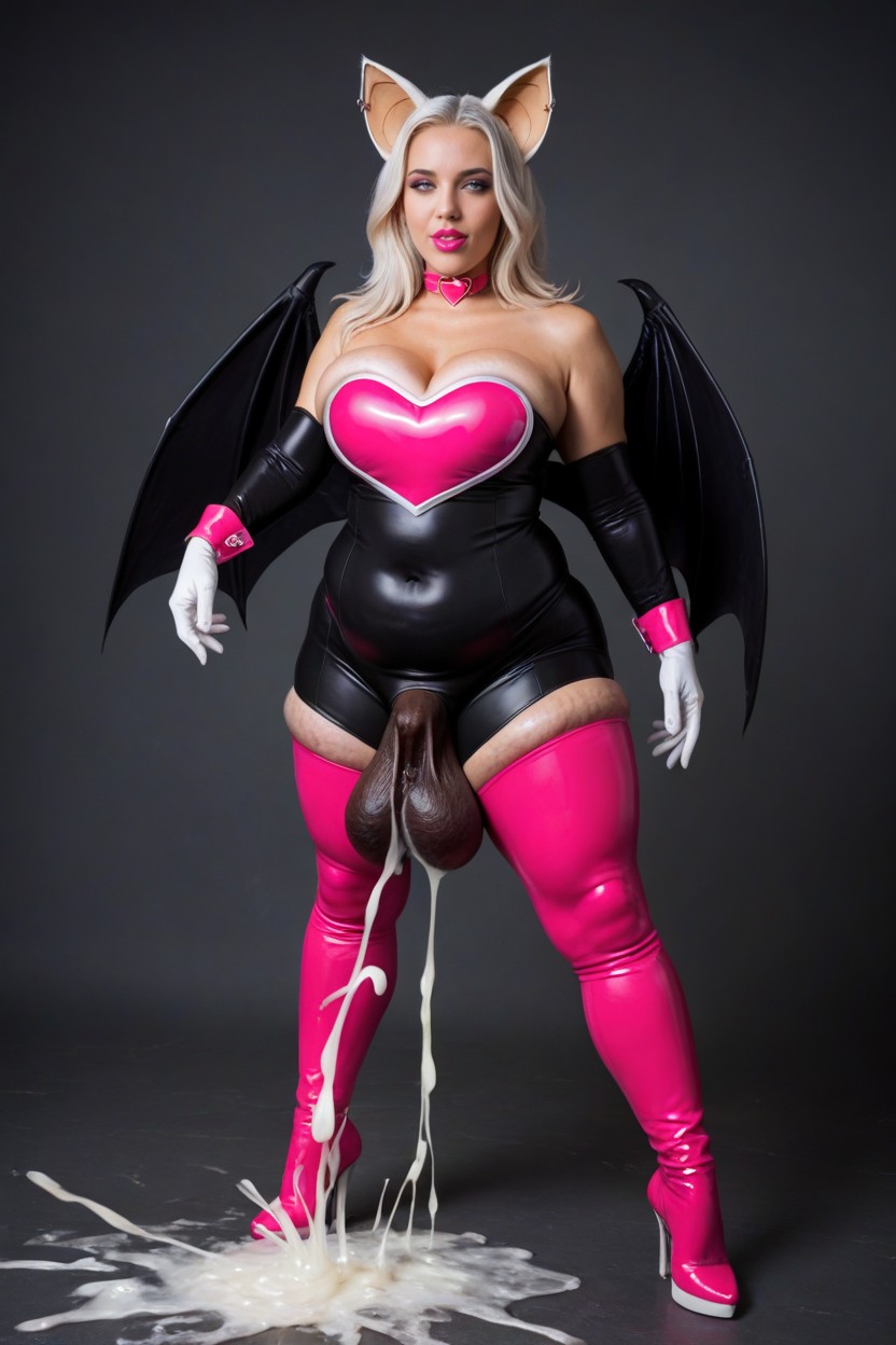 Ripped Clothes , Rouge The Bat, With The Latter Featuring Both Gray Soles And Heels AI Porn