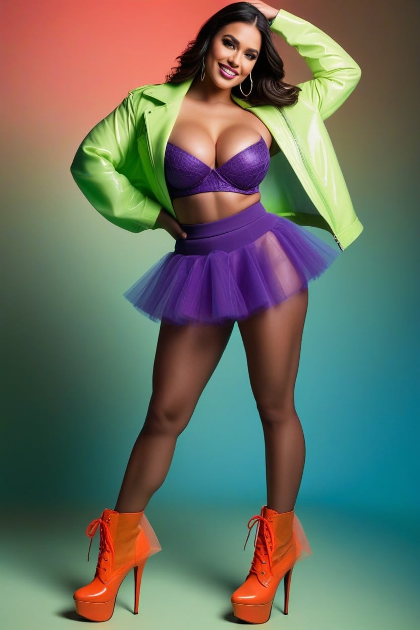 Boot Highlights Defined, Posture Angled Provocatively, Soft Diffusion Ambient Glow Porno IA