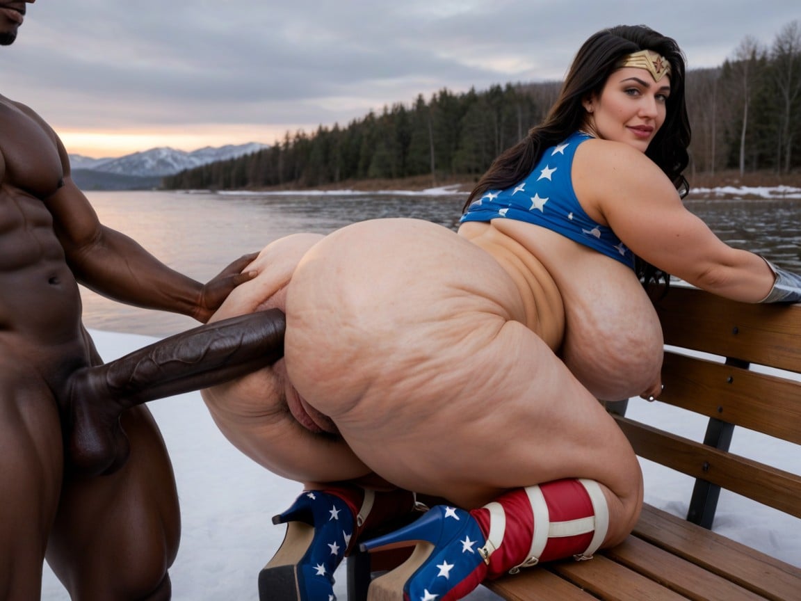 Bending Over, Huge White Cock, Black Adam From Dc Dick In Ass AI Porn