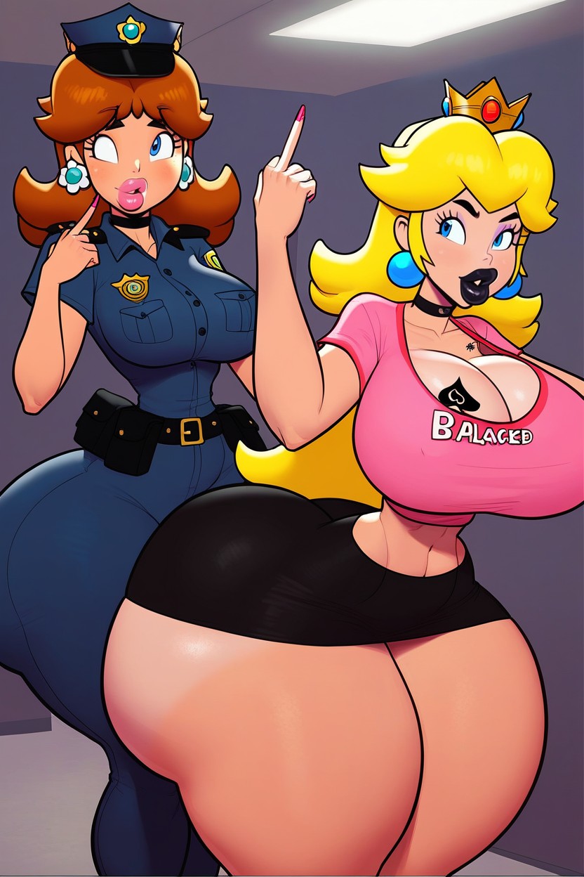 Extremely Juicy Bubble Butt, Kissy Lips, Medium Breast AI Porn