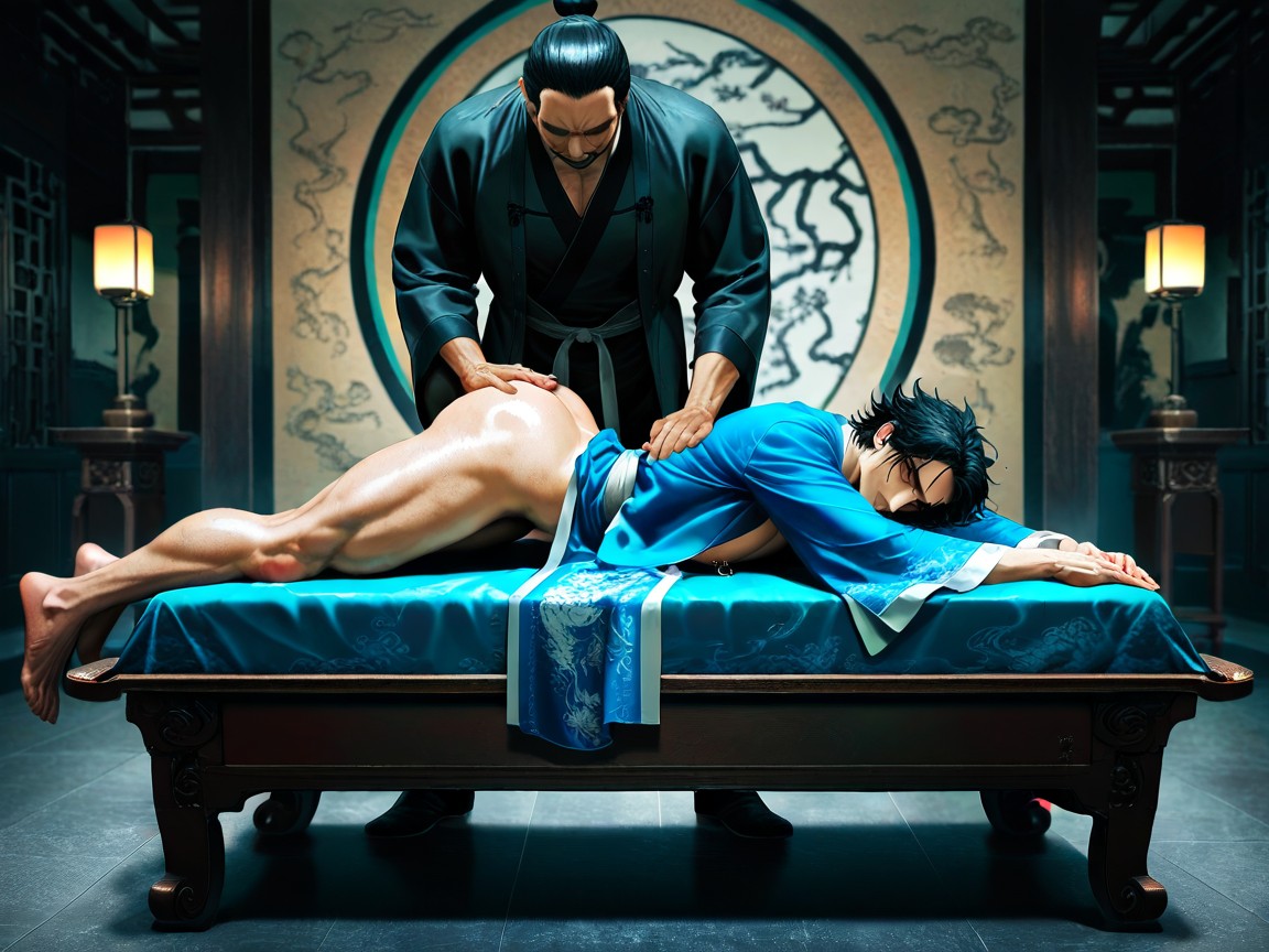 Ancient Room, Messy Hair, Swordplay Costume AI Gay Porn