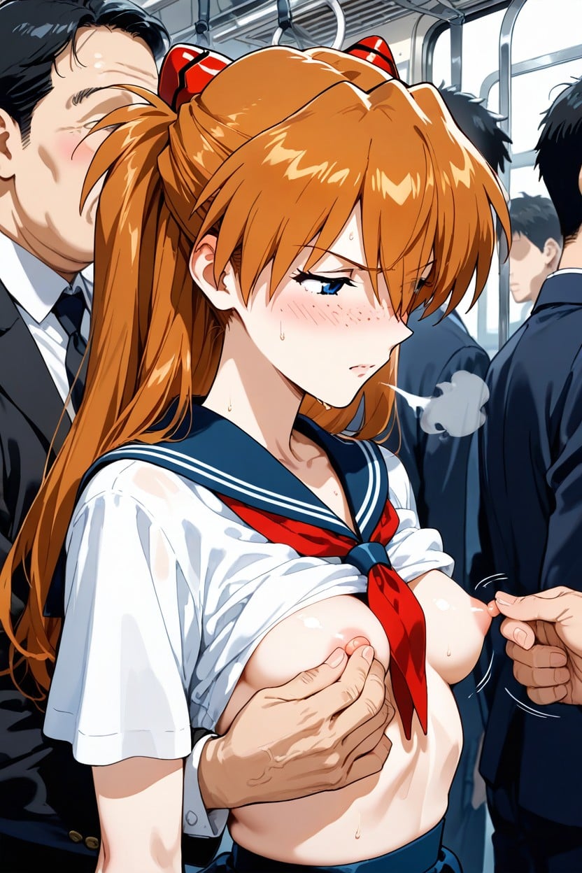 Detailed Face, Breathing, Nipple Slip Hentai AI Porn